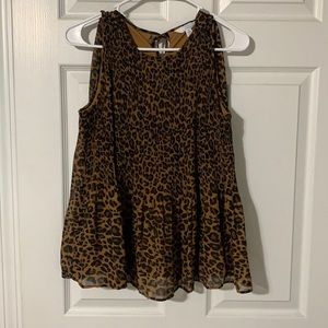 Cheetah print dress tank top